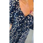 VESTIDO ESTAMPADO AZUL MARINHO