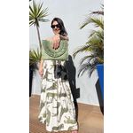 VESTIDO SAFARI - ESTAMPA VERDE MILITAR