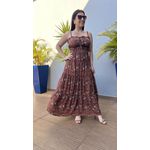 VESTIDO MARCIA FLORAL MARROM