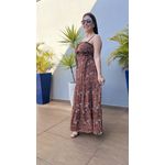 VESTIDO MARCIA FLORAL MARROM