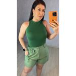 BLUSA REGATA GOLA RIBANA VERDE