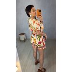 Macaquinho Estampado em Viscose - OFF