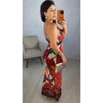 VESTIDO MIDI EM TULE ESTAMPADO