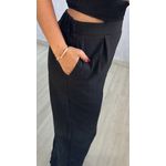 Macacão Angra Preto Frente Única com Detalhe em Concha Dourada