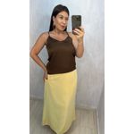 BLUSA ERIKA ACETINADA - CHOCOLATE