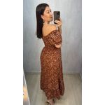 VESTIDO STELLA - MANGAS CURTAS MARROM