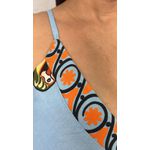 VESTIDO CURTO ESTAMPADO AZUL CLARO