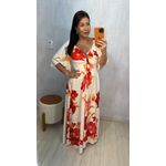 VESTIDO FLORAL - DETALHE PEDRA