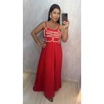 VESTIDO VERMELHO - BORDADO BOHO