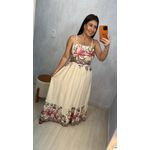 VESTIDO GABI - AVEIA ESTAMPA ROSA