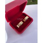  Alianças Jessica 8 mm moeda antiga com 15 pedra de zirconia 