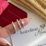 Alianças Iris com 3 mm com 10 pedras de zirconia na feminina 