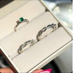 Alianças Iris com 3 mm com 10 pedras de zirconia na feminina