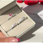 Alianças Antonella prata, namoro 4 mm com solitario love