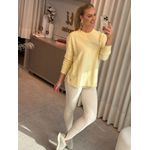 Blusa Biamar Alongada Em Algodão Com Fendas Amarelo 1507 