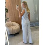Conjunto Le Bongã De Colete E Calça white Leg Azul Claro 2310