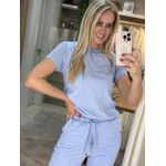 Blusa Biamar Manga curta Vazada Azul Claro 1507 