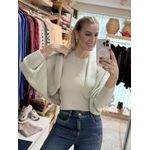 Bolero de Fio Pluma Bege 1507