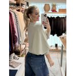 Bolero de Fio Pluma Bege 1507