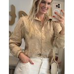 Camisa Biamar Bordada Bege 1607 