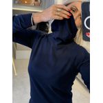 Blusa Básica com Gola Alta Marinho 2805