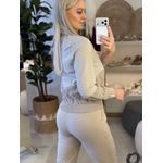 Blusa Biamar Em Moletom Com Detalhe Em Tricô Bege 0801