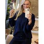 Blusa Abenção Oversized Azul Marinho 0601