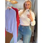 Blusa Abenção Cropped Com Capuz Off White 0601