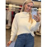 Blusa Biamar Em Fio Pluma Com Gola Assimétrica Off White 0801 