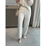 Calça Biamar Reta Com Bordados Off White 1607