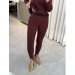 Calça Fuso Canelada Bordo 1607