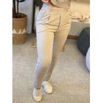 Calça Biamar Com Detalhe No Cós Elástico Na Cintura Bege 0801