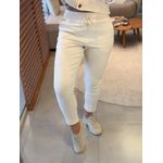 Calça De Sarja Com Cordão Areia