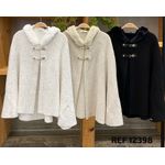 Capa Biamar Com Fechamento E Capuz Com Pele Fake Preto 0901 