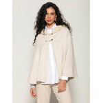 Capa Biamar Com Fechamento E Capuz Com Pele Fake Bege 0901 