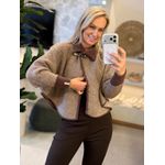 Capa Biamar Curta Com Manga Marrom Escuro 1501