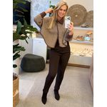 Capa Biamar Curta Com Manga Marrom Escuro 1501