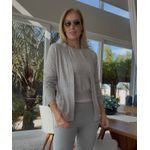 Casaco Biamar Em Lã Cashmere Sem Fechamento Cinza