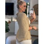 Capa Biamar Tecimento Em Fio Com Partículas De Brilho Bege 1201