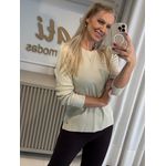 Blusa Biamar Mullet Com Gola Redonda Bege 