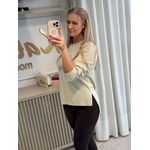 Blusa Biamar Mullet Com Gola Redonda Bege 