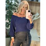 Blusa Biamar Ombro a Ombro Azul Marinho