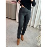 Calça De PU Apeluciada Preto