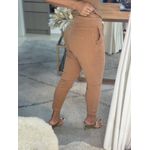 Calça De Sarja Com Cordão Caramelo