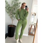 Blusa Abenção Trançada Com Moletom Verde 