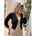 Casaco Curto Abenção Com Botões Preto