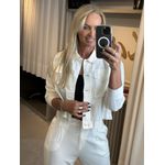 Casaco Biamar Em Sarja Com Botões Off White 