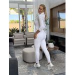 Blusa Abenção Alongada Canelada Off White 