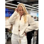 Casaco Biamar De Pele Artificial Off White 