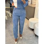 Calça Biamar De Cotele Com Bolso Azul